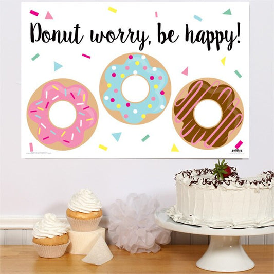 Donut Party Sign,  12.5 x 18.5 inch,  set of 3