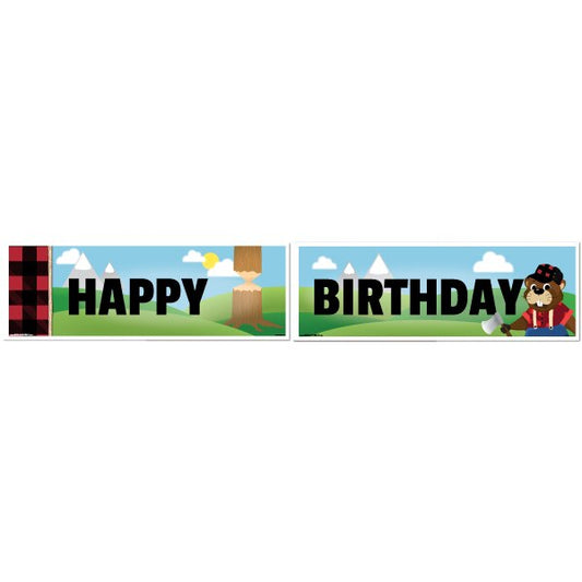 Lil Lumberjack 2 Piece Banner,  6 x 37 inch,  3 sets of 2