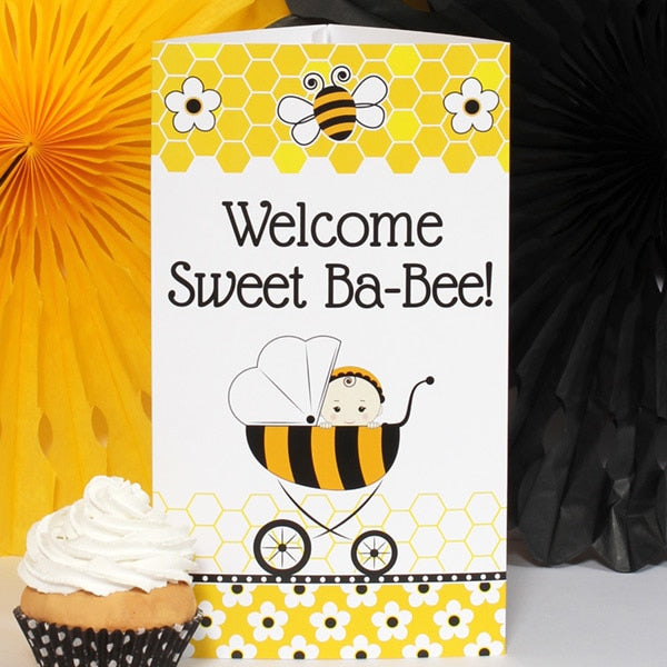 Bumble Bee Baby Shower Tall Centerpiece,  10 inch,  set of 4