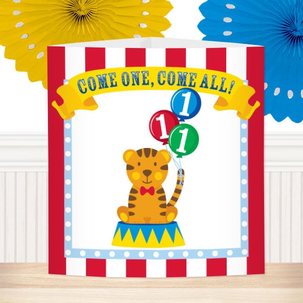 Lil Circus 1st Birthday Centerpiece,  6 inch,  set of 8