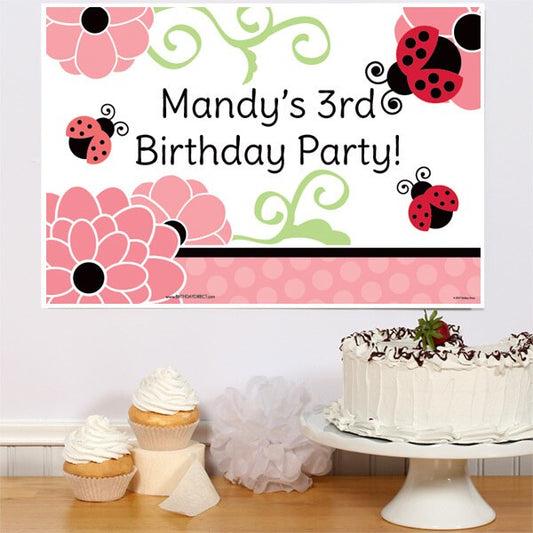 Lil Ladybug Poster Personalized,  12.5 x 18.5 inch,  set of 3