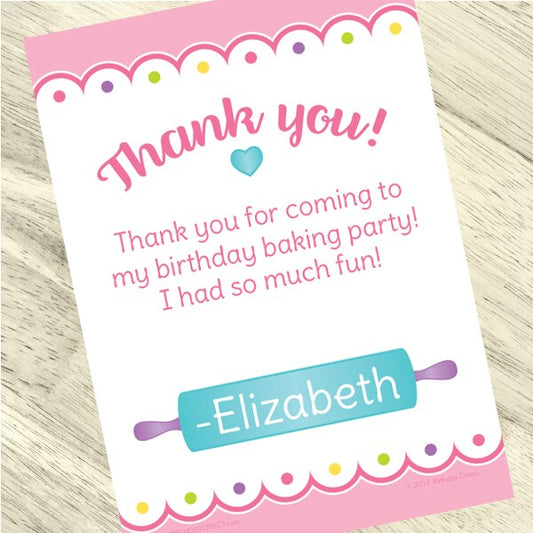 Lil Chef Thank You Notes Personalized with Envelopes,  5 x 7 inch,  set of 12