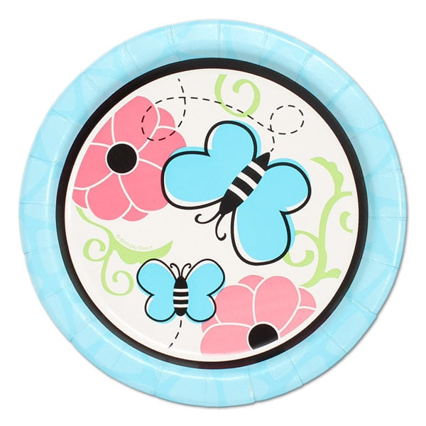 Butterfly Dessert Plates,  7 inch,  8 count