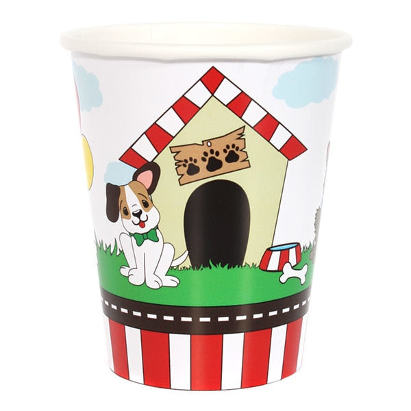 Dog Puppy Smiles Cups,  9 ounce,  8 count