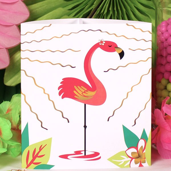 Flamingo Style Centerpiece,  6 inch,  set of 8