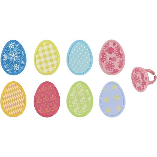 Easter Egg Cupcake Rings, 8 count