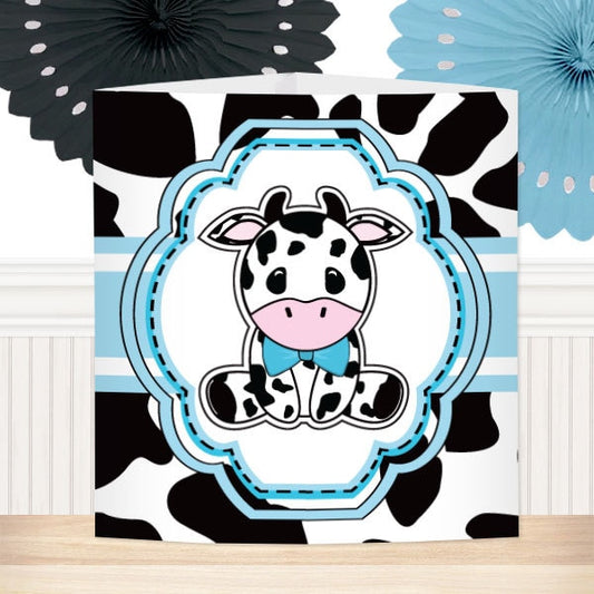 Cow Lil Calf Blue Centerpiece,  6 inch,  set of 8