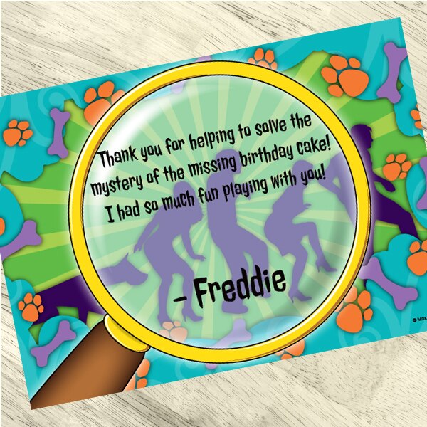 Spooky Crew Thank You Notes Personalized with Envelopes,  5 x 7 inch,  set of 12