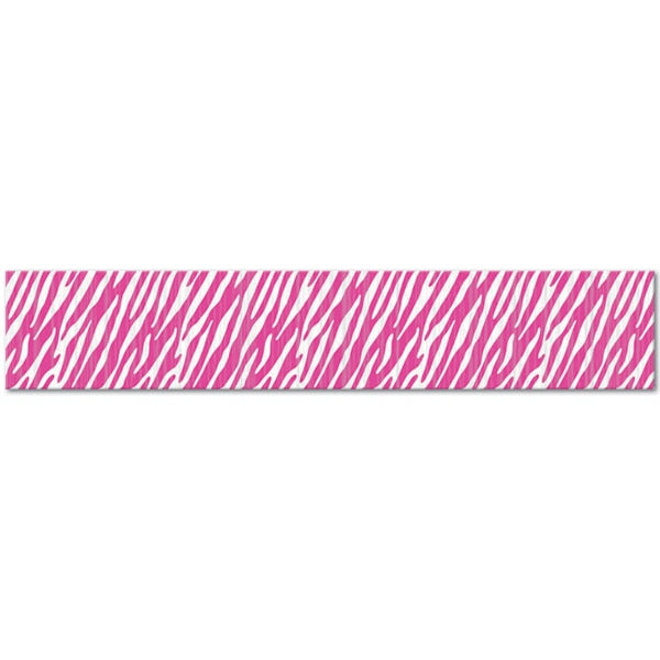 Pink Zebra Printed Streamer, 2 count
