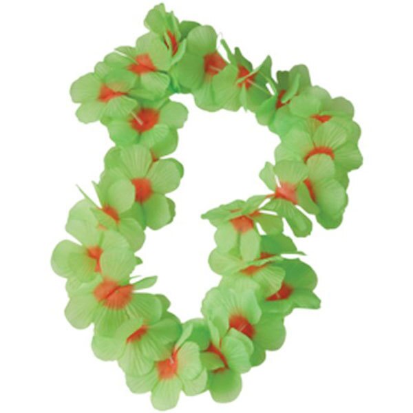 Green and Pink Large Petal Leis 36 inch, 12 count