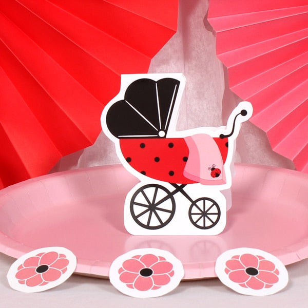 Lil Ladybug Baby Shower Table Decorations DIY Cutouts,  12.5 x 18.5 inch,  4 sheets