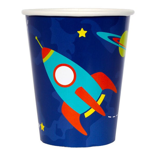 Space Rocket Cups,  9 ounce,  8 count