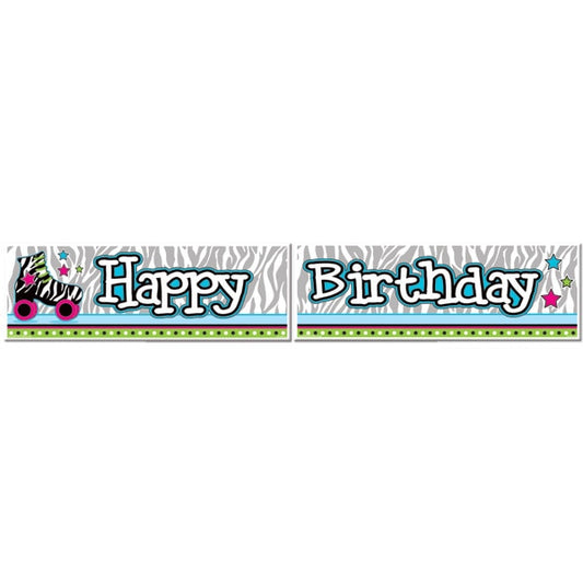 Retro Roller Skate 2 Piece Banner,  6 x 37 inch,  3 sets of 2