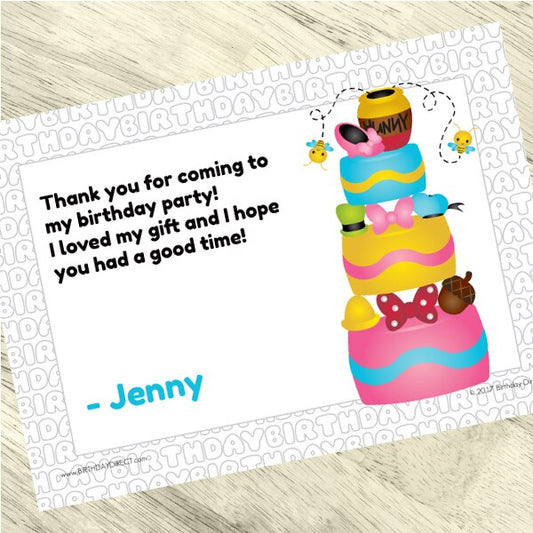 Yummy Thank You Notes Personalized with Envelopes,  5 x 7 inch,  set of 12