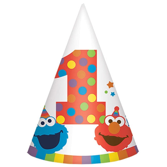 Sesame Street Elmo's 1st Birthday Party Hats
