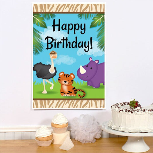 Lil Tiger Party Sign,  12.5 x 18.5 inch,  set of 3