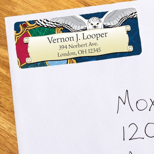 Wizard School Address Labels Return,  1 x 2.6 inch,  set of 60