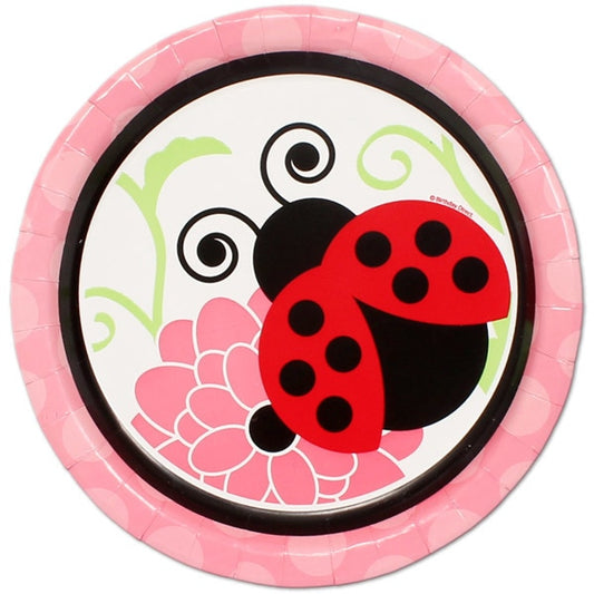 Lil Ladybug Lunch Plates,  9 inch,  8 count
