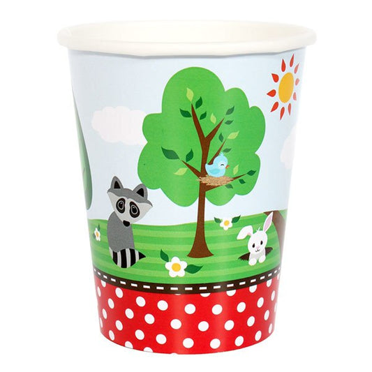 Woodland Animals Cups,  9 ounce,  8 count