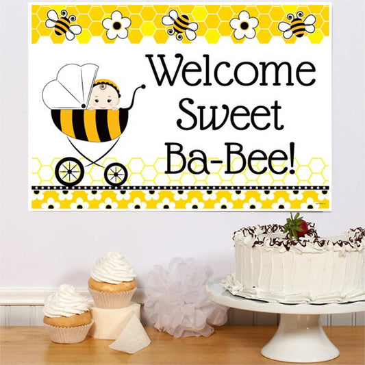 Bumble Bee Baby Shower Party Sign,  12.5 x 18.5 inch,  set of 3