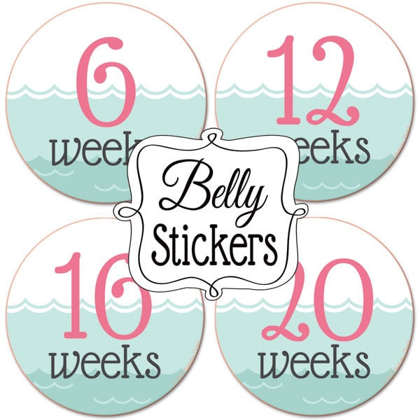 Lil Whale Pink Maternity Large Stickers,  4 inch diameter,  set of 12