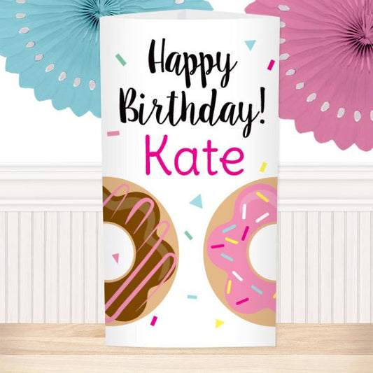 Donut Personalized Centerpiece,  10 inch,  set of 4